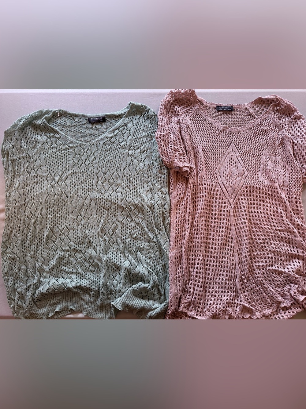 Set of 2 BloomChic Open-Knit Tops